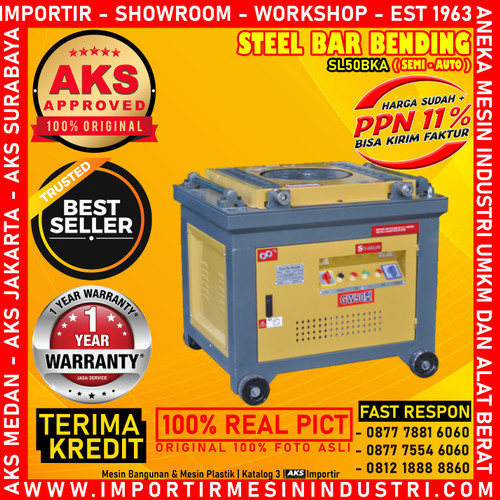 [EZM.3600026] Alat Pembentuk Besi Semi Automatic Bar Bender Type AKS - SL50BKA