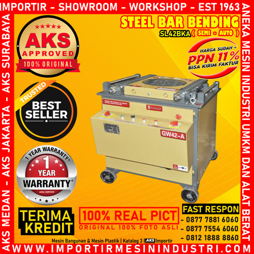 [EZM.3600031] Mesin Membengkok Besi Semi - Auto Steel Bar Bender Type AKS - SL42BKA