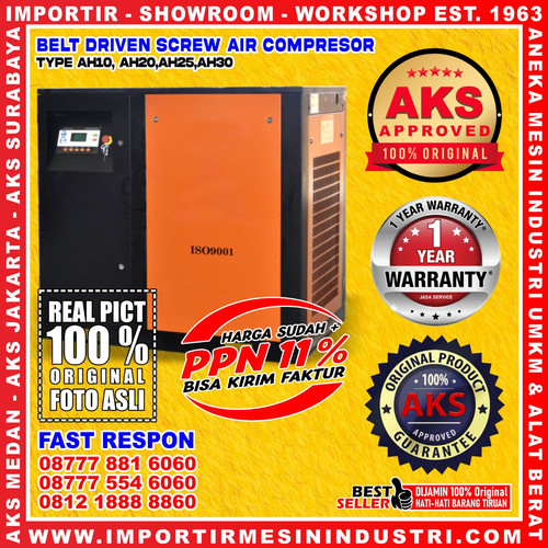 [EZM.3600054] Kompresor Skrew / Screw Air Compressor Dinamo 15 Kw / 20 Hp AH20