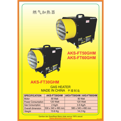 [EZM.3600113] Gas Heater Pemanas Kandang Ayam FT30GHM - FT50GHM - FT60GHM