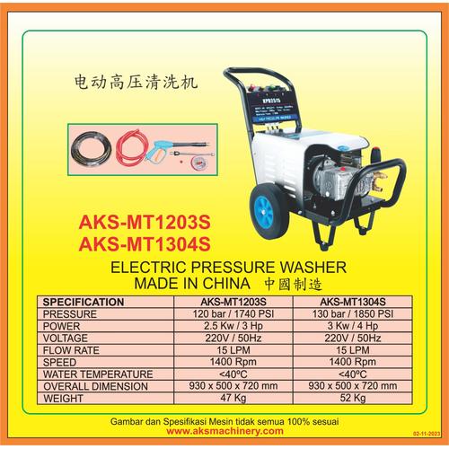 [EZM.3600118] ELECTRIC PRESSURE WASHER 2500 Watt - 120 Bar - AKS - MT1203S