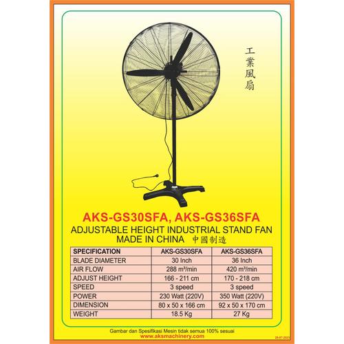 [EZM.3600133] Kipas Angin Stand Fan 36 Inch / Kipas Angin Industri 36" - GS36SFA