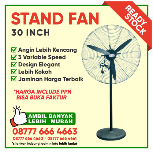[EZM.3600134] Kipas Angin 30 Inch  / Stand Fan 30 Inch / Original