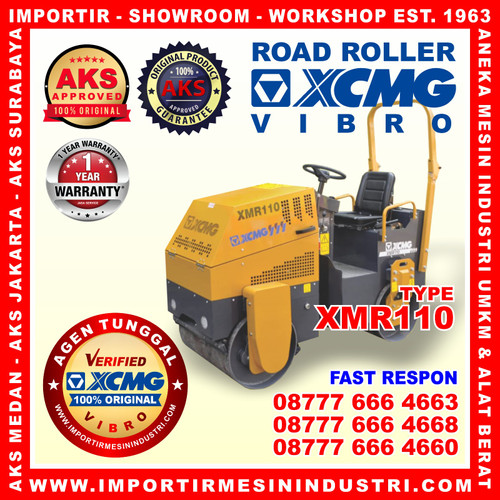 [EZM.3600144] Alat Pemadat Aspal Hydraulic vibration road roller AKS - XCMG-XMR110