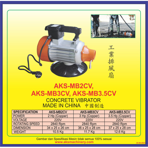 [EZM.3600149] CONCRETE VIBRATOR MACHINE AKS - MB3CV