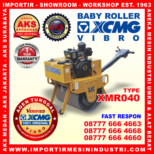 [EZM.3600150] Alat Pemadat Aspal Baby Roller Double Drum 2 Ton AKS - XCMG-XMR040