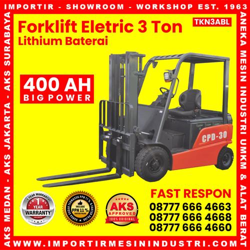 [EZM.3600157] Forklift Eletric 3 TON - Lithium Baterai  - TKN3ABL