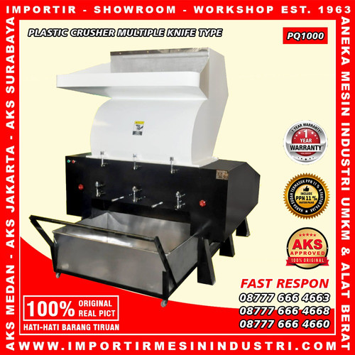 [EZM.3600160] Mesin Penghancur Plastik Limbah Daur Ulang 60 Hp AKS - PQ1000