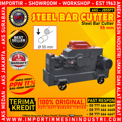 [EZM.3600246] Mesin Pemotong Besi Steel Bar Cutting Machine 55mm AKS - JB55PT