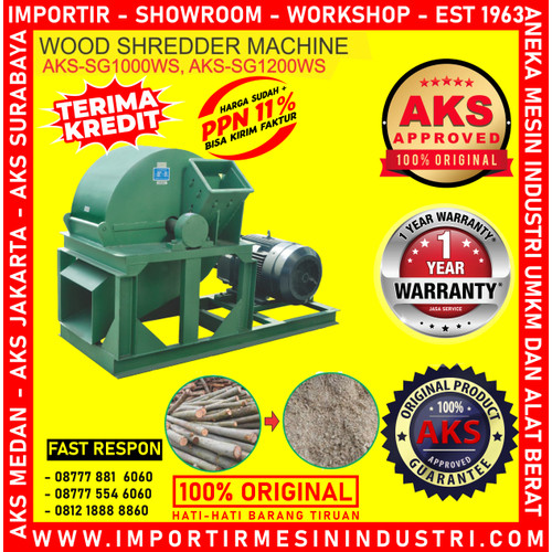 [EZM.3600365] MACHINE WOOD SHREDDER MESIN PENGHANCUR KAYU TYPE AKS - SG1000WS