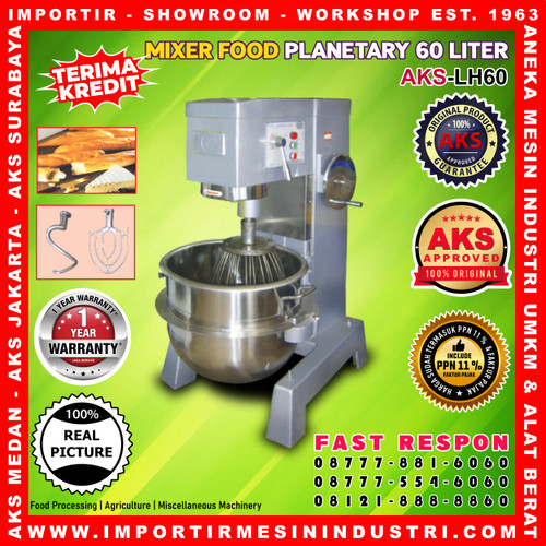 [EZM.3600375] Planetary Dough Mixer 60 Liter Mixer Pengaduk Adonan Roti LH60