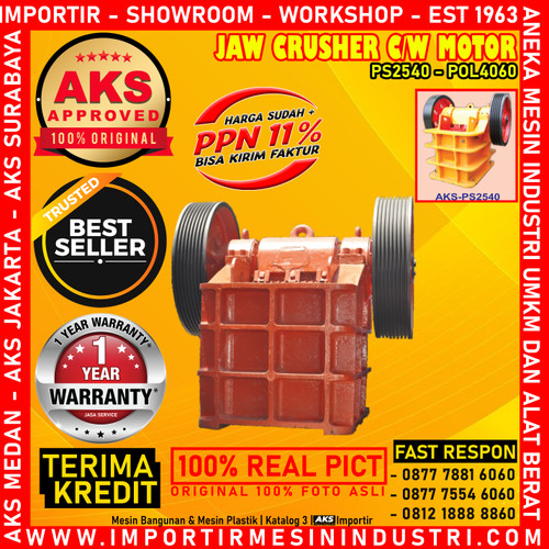 [EZM.3600394] Mesin Penghancur / pemecah Batu 40x60 Cm cusher AKS - POL4060