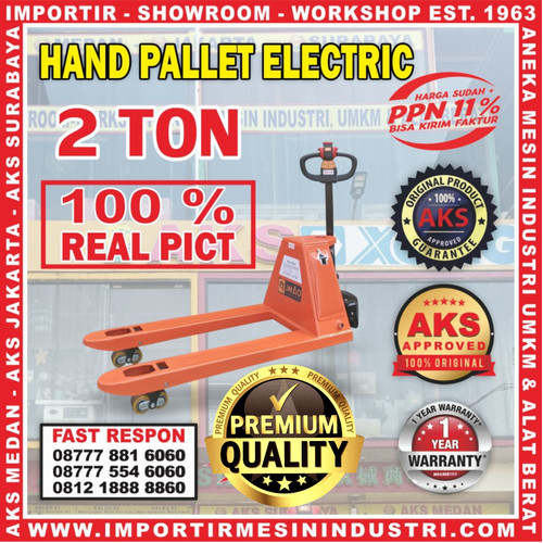 [EZM.3600407] Handpallet Elektric 2 Ton / Original Lithium / Hand Pallet Eletric