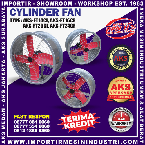 [EZM.3600408] Drum Fan Tabung / Blower Tabung 16 inch AKS-FT16CF