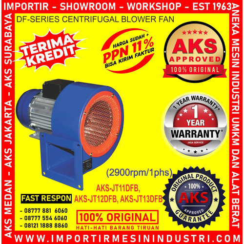[EZM.3600420] Kipas Keong 12 Inch Centrifugal blower 220V 2900Rpm JT12DFB