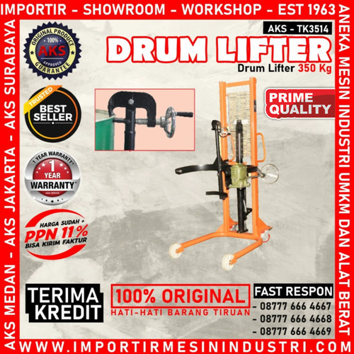 [EZM.3600459] Hand Drum Lifter / Truck 350 kg Alat Pengangkut - TK3514