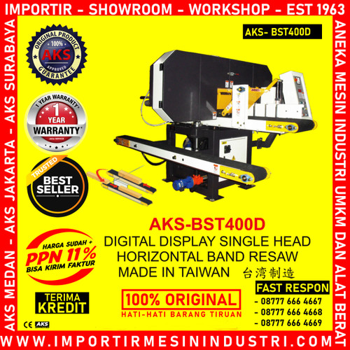[EZM.3600499] Alat DiBelah Kayu Horizontal Band Resaw Digital Display BST400D