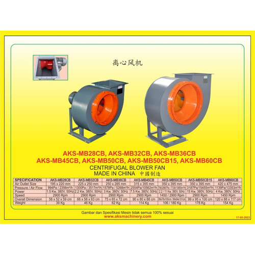 [EZM.3600501] CENTRIFUGAL BLOWER FAN AKS- MB50CB