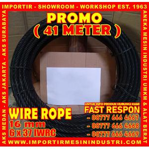[EZM.3600557] PROMO KAWAT SELING 41 METER Wire Rope 16 mm (6 x 37 IWRC)