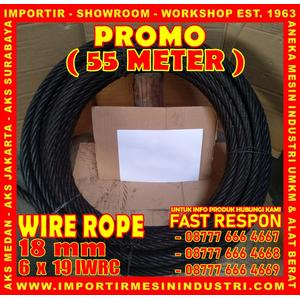 [EZM.3600593] PROMO BELI 55 Meter Wire Rope Uk. 18 mm (6 x 19 IWRC)