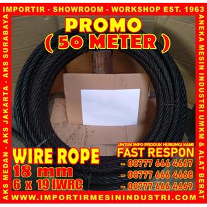 [EZM.3600619] PROMO KAWAT SELING 50 METER Wire Rope 18 mm (6 x 19 IWRC)