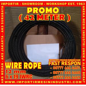 [EZM.3600636] Kawat Seling PROMO 42 Meter Wire Rope 12 mm (6 x 19 IWRC)