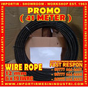 [EZM.3600643] PROMO BELI 41 Meter Wire Rope Uk. 12 mm (6 x 19 IWRC)