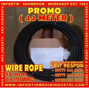 [EZM.3600645] Kawat Seling PROMO 44 Meter Wire Rope 12 mm (6 x 19 IWRC)