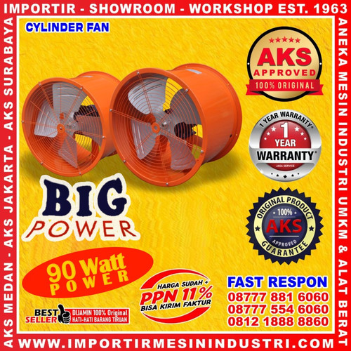 [EZM.3600669] Portable Blower Tabung 8 Inch | Drum Fan Cylinder 90 Watt - TY8CF