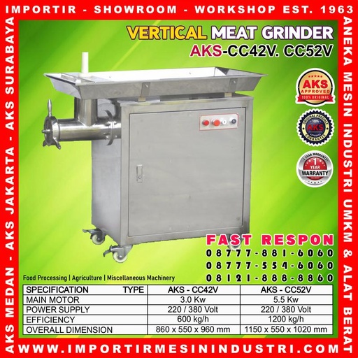 Mesin Meat Grinder / Mesin Penggiling Daging Electric Vertical CC42V