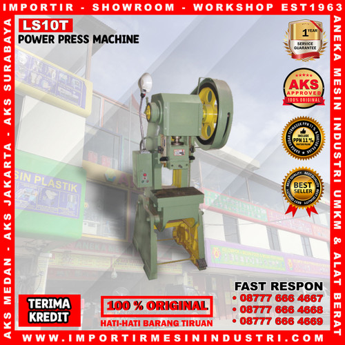 [EZM.3600687] Mesin Pon Press Besi Logam 10 Ton Power Press Machine AKS - LS10T