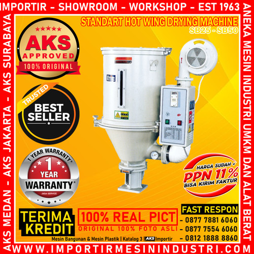 [EZM.3600688] Mesin Pemanas Hot Wind Drying Machine 50 kg Hopper Dryer original SB50