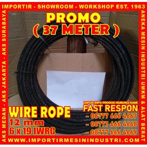 [EZM.3600707] Kawat Seling PROMO 37 Meter Wire Rope 12 mm (6 x 19 IWRC)