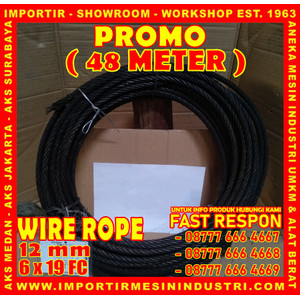 [EZM.3600714] KAWAT SELING 48 Meter Ukuran 12 mm (6 x 19 F.C) PROMO