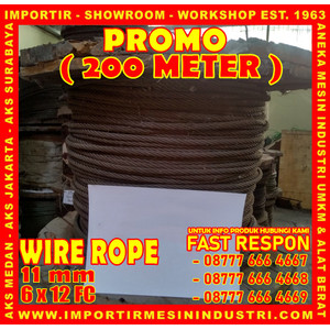 [EZM.3600737] Kawat Seling PROMO 200 Meter Wire Rope 11 mm (6 x 12 F.C)