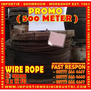[EZM.3600761] PROMO KAWAT SELING 500 METER Wire Rope 8 mm (6 x 12 F.C)