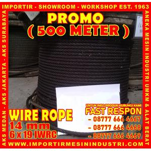[EZM.3600788] Kawat Seling PROMO 500 Meter Wire Rope 14 mm (6 x 19 IWRC)