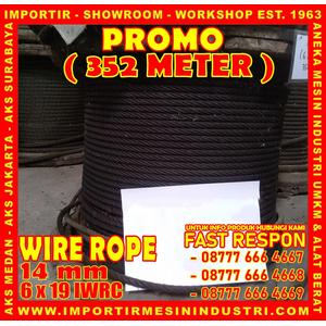 [EZM.3600792] PROMO WIRE ROPE 14 mm (6 x 19 IWRC) Panjang 352 Meter