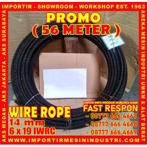 [EZM.3600811] Kawat Seling PROMO 56 Meter Wire Rope 14 mm (6 x 19 IWRC)