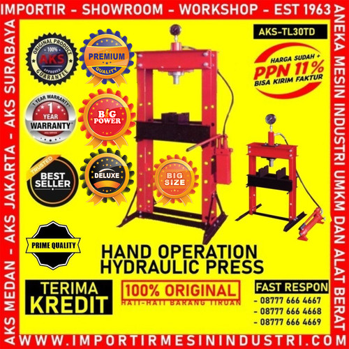 [EZM.3600862] Hydraulic Press 30 Ton Mesin Alat Press Hidrolik 150 mm | AKS - TL30TD