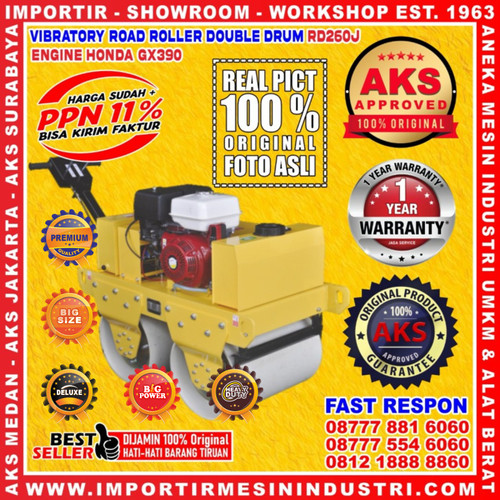 [EZM.3600926] Mesin Pemadat Jalan Aspal Walk Speed 1 - 4 Km / Hour AKS - RD260J