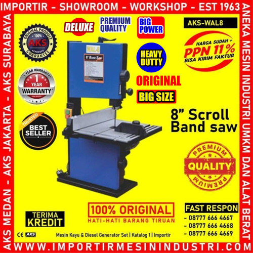 [EZM.3600965] Mesin Pemotong Kayu 8 Inch Band Saw Listrik 250 Watt AKS - WAL8