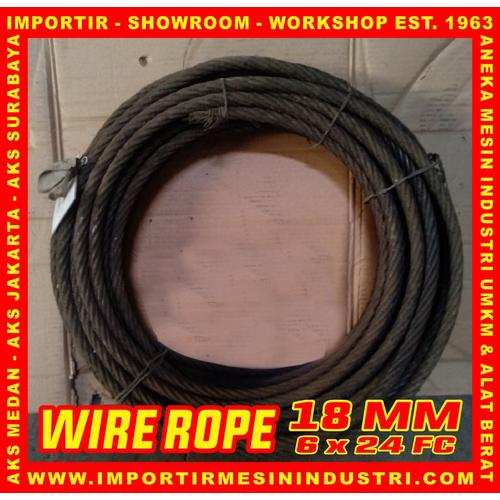 [EZM.3600971] Wire Rope / Kawat Seling 18 mm (6 x 24 FC) AKS ORIGINAL