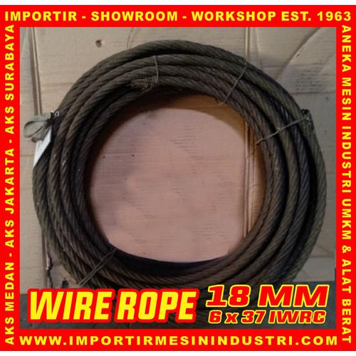 [EZM.3600981] Wire Rope / Kawat Seling 18 mm (6 x 37 IWRC) AKS ORIGINAL