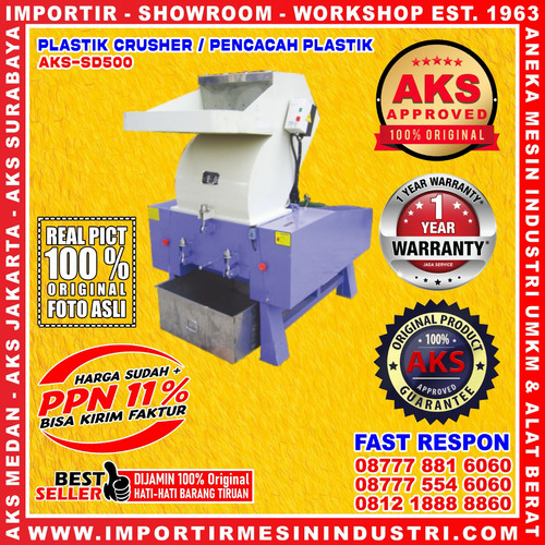 [EZM.3600996] PENCACAH PLASTIK SD500 SD 500 / DAUR ULANG 15 Hp (PLASTIC CRUSHER)