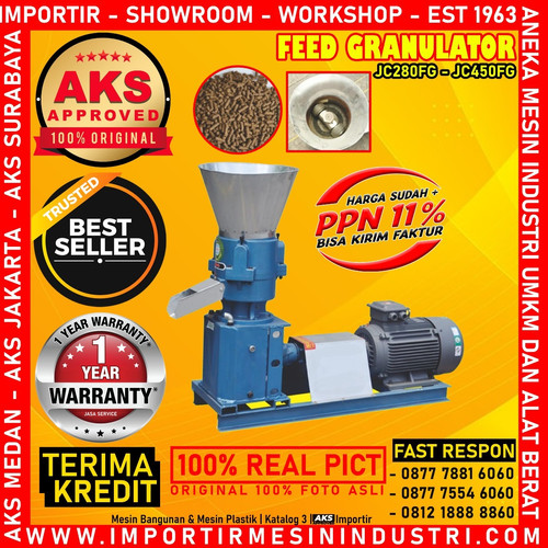 [EZM.3601020] Mesin Pencetak Pakan Granulator Mesin Pellet Terbaik AKS - JC450FG