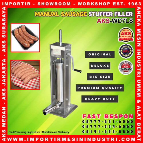 [EZM.3601049] Mesin Cetak Sosis Stainless 7 Liter Sausage Stuffer AKS-WD7LS