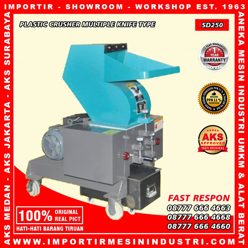 [EZM.3601079] Mesin Penghancur Plastik Limbah Daur Ulang 5 Hp AKS - SD250