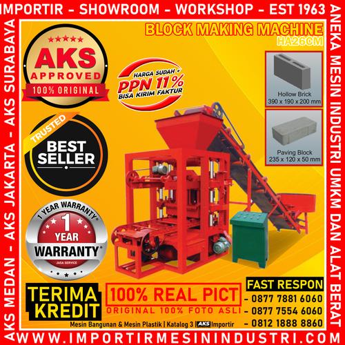 [EZM.3601118] Mesin Pencetak Batako 11.6 Kw / Machine Press Paving Block HA26CM