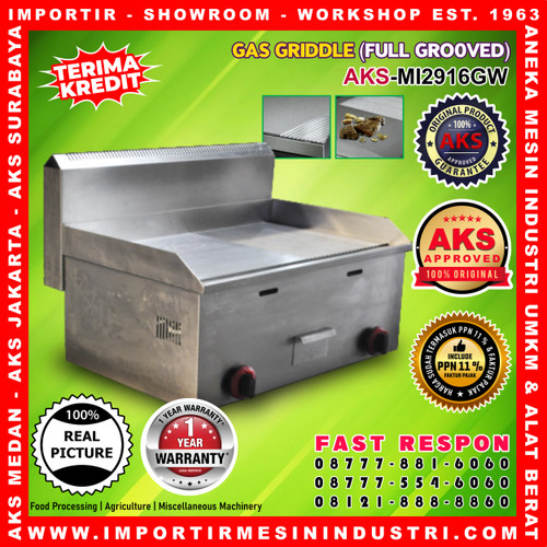 [EZM.3601122] Wajan Gas Komersial / Gas Griddle AKS-MI2916GW ORIGINAL